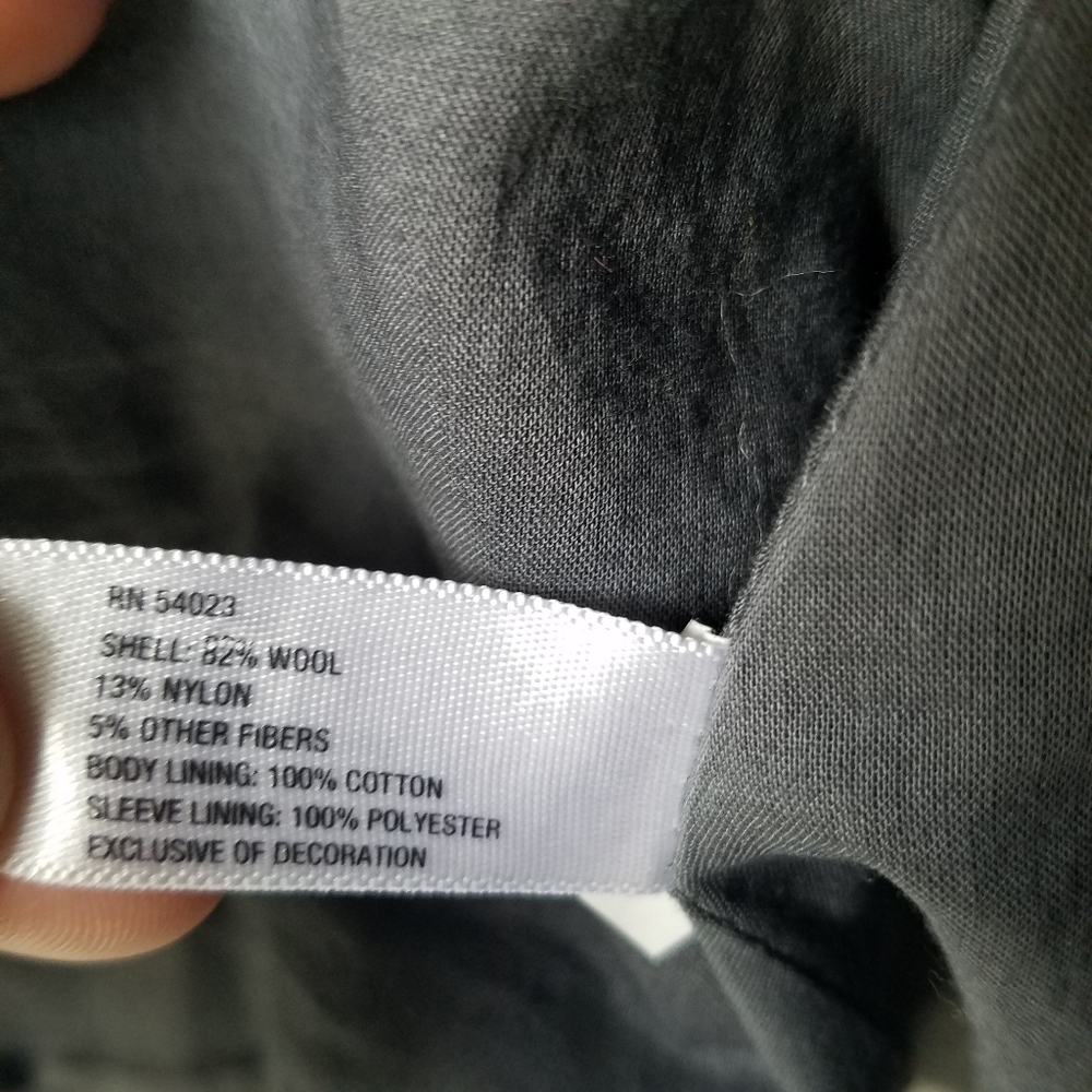 Gap Gray Wool Blend Winter Jacket Women's Size 8 - Picture 2 of 7